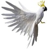 Taotenish Artificial Birds Lifelike Feathered Birds Model - 15.7inch White