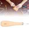 Rhombus Awl Wooden Handle Scratch Awl Gourd Shape Leather Awl