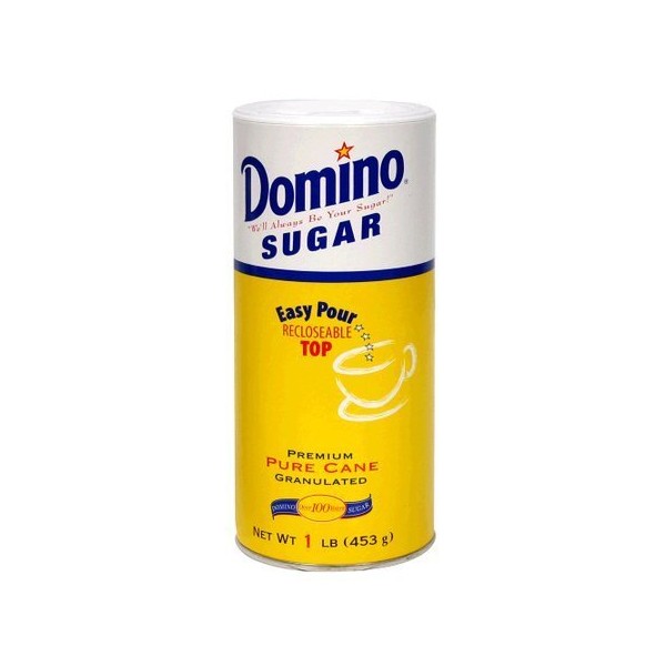 Domino Premium Pure Cane Granulated Sugar with Easy Pour Recloseable Top 16 oz. (Pack of 1)