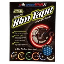 customTAYLOR33 Special Edition Baby Blue High Intensity Grade Reflective Copyrighted Safety Rim Tapes (10" (TIRE Size, for Standing E-Scooters, etc.))
