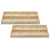 Creative Hobbies 8 Section Wooden Trays, 14" × 7" Rectangular