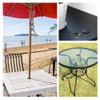 DHinkyoung 2 Set Parasol Hole Rings Plastic Patio Umbrella Table