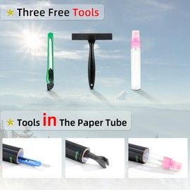 FuFin Total Blackout Window Privacy Film with Free Installation Tools,Explosion-Proof PET Material,Blocks 100% of UV and Light Rays.Heat Control Room Darkening Window Cover(Total Black 23.6"×78.7")