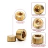 Leliafleury 10Pcs Brass Pipe Plugs 1/8" Internal Hex Thread Socket