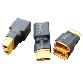 JFtech 3pcs No Wire XT60 Parallel Connector 1 Female to 2 Male Plug RC Parallel Connector Adapter for RC XT60 Connector Li-po Battery