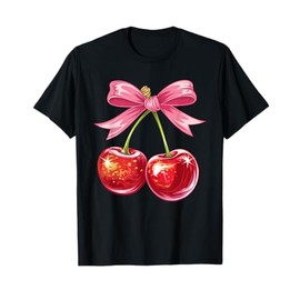 Cute Cherries | Cherry Bow | Cherry Fashion T-Shirt