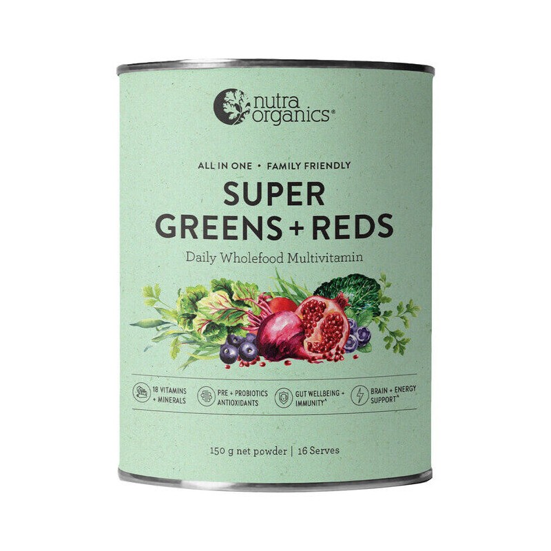 Nutra Organics Super Greens + Reds, 1 kg