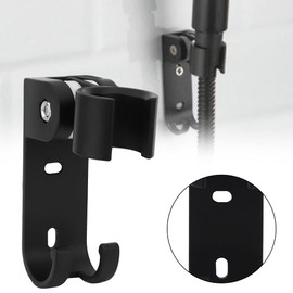 Shower Head Holder, Removable Handheld Shower Head Holder Adjustable Aluminum Wall Mounted Head Holder Bracket with Installation Screws Suitable for Bathroom