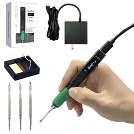 Kaisi K211 65W Smart Micro Portable Soldering Iron Fast Heating 212-842℉,Lightweight compact Soldering Iron Pen usb c solder iron kit with Temperature calibration and auto-sleep,3 Soldering Tips