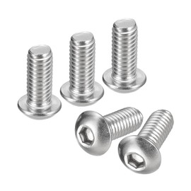 QUARKZMAN 3/8-16x7/8 Inch Switch Head Socket Cap Screws 5pcs 304 Stainless Steel Fasteners Hex Bolt Screws Full Thread Hex Drive Screws