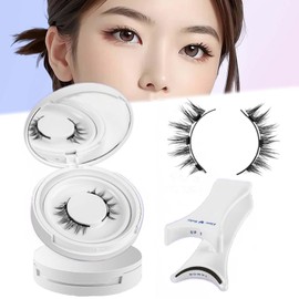 EZGHAR Enjuvie Magnetic Eyelashes, Magnetic Eyelashes with Applicator, 2024 New Magnetic Lashes with Applicator, Reusable Glueless Double Sided Magnetic Eyelashes Natural Look (EM12)