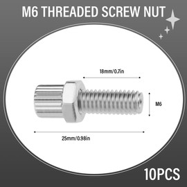 EORPAVU Bicycle Brakes 10 Pieces M6 Bicycle Brake Line Adjustment Screw Bicycle Brake Handle Lever Mounting Accessories (Silver)