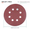 YoiYee 400 Grit Sanding Discs Pads, 8 Holes, 125mm/5-inch Hook