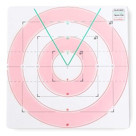 Hexers Spell Damage AOE Template, Dungeons and Dragons D&D DND Pathfinder RPG Compatible, templates for Line Cone Square or Circle Spells, converts inches to in Game feet