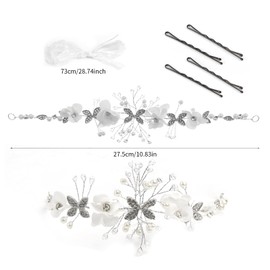 First Communion Hair Accessories Girls, Hair Jewellery Communion Girls, Flower Beads Headpiece, Christening Decoration Flower Wreath Girls, Hair Wreath Communion Women for Wedding Bride Flower Girl