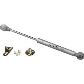 Berta 10-Pack, 10 Inch 100N/22 LB Hydraulic Soft Open Gas Springs/Struts for Cabinets, Furniture Cabinet Doors Lift/Lid Stay/Support Hinges for RV Platforms with Brackets and Screws (Silver, 10)