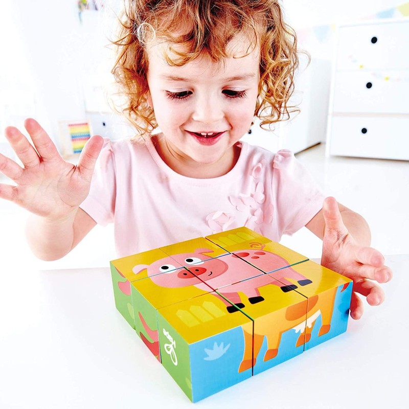 Hape Rompecabezas de Bloques de Animales de Granja | Puzzle