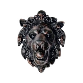 Akatva Lion Shaped Doorbell Button Replacement – Solid Brass Doorbell Ringer Button – Vintage Lion Decorative Bell Push Button with Rustic Handmade Design – Oil Rubbed Bronze Finish