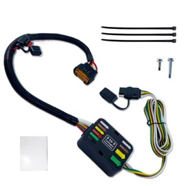 56420 4 Pin Trailer Wiring Harness Flat Output Compatible with Hyundai Santa Fe Palisade Tucson 2019-2024, Compatible with Kia Carnival Telluride Sorento 2020-2024