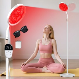 LanSuper LanSuper Red Light Therapy for Body, Red Infrared Light Therapy Lamp with Stand, 660nm and 850nm Near Infrared Redlight Therapy, LED Red Light Therapy Device for Face and Full Body at Home(140 Beads)