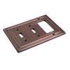 Monarch Abode Antique Copper Architectural Double Switch Single Rocker Decorative