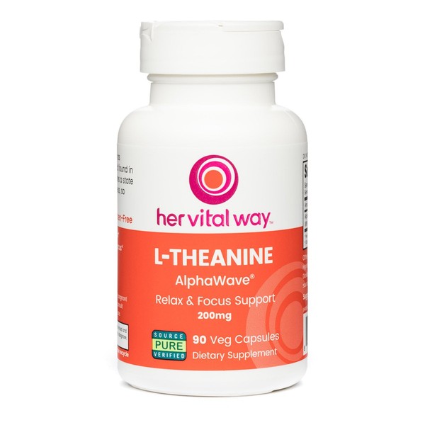her vital way L-Theanine, Extra Strength 200mg Relax & Focus Support, with AlphaWave