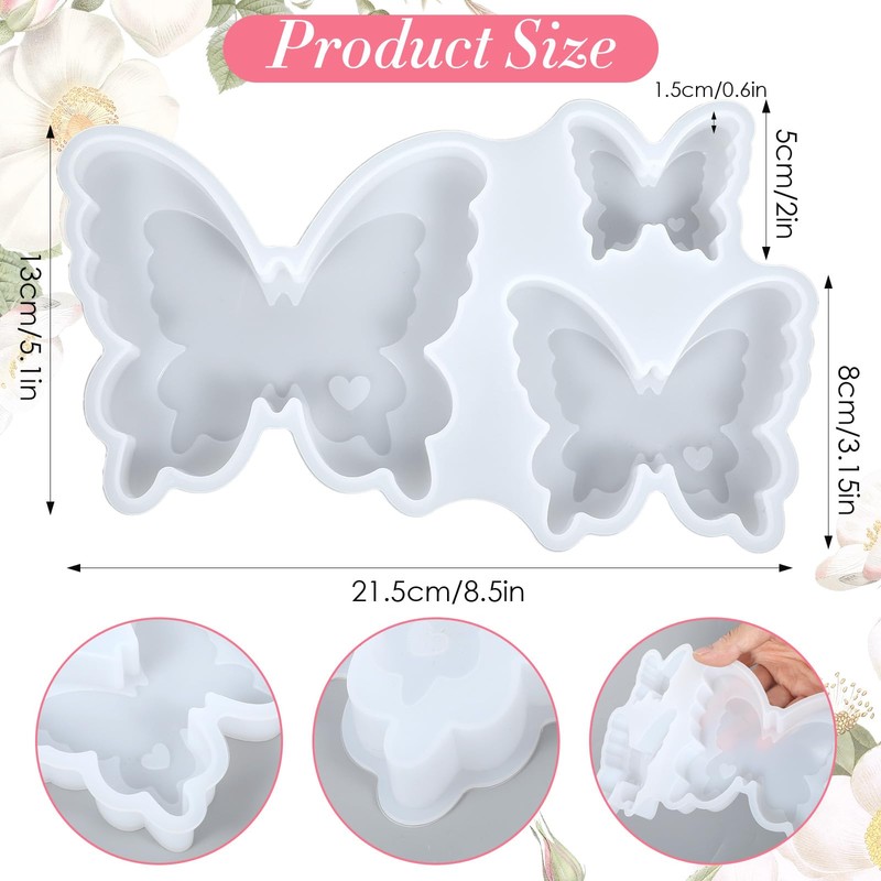 Butterfly Silicone Mold, Butterfly Resin Mold, Soft Demoldable Silicone Molds,