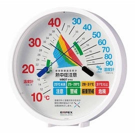 enpekkusu Weather Meter, Temperature Hygrometer Environmental Management Hygrometer Heat [Note] place Hanging Unisex Made in Japan White TM – 2484 