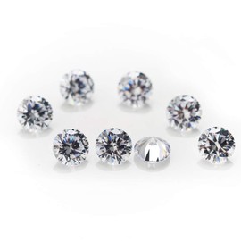 GEPAS 5A 500pcs Round Brilliant Cut 1-3mm Cubic Zirconia Loose Stones White Color CZ Zirconia Gemstone For Jewelry Making (1.8mm 500pcs)
