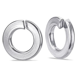 #8 Lock Washer Spring Lock Washers, 304 Stainless Steel 18-8, Bright Finish, Pack of 100