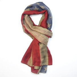 MULNRO Boho Scarf for Women American Flag Lightweight Summer Scarves Fashion Shawl Wrap (D02)