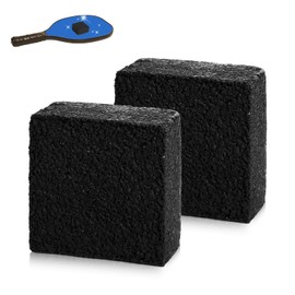TOYMIS 2pcs Pickleball Paddle Eraser, Pickleball Eraser Carbon Fiber, Pickle Ball Racket Cleaner Accessories Women Men, Rubber Bar Cleaner Dust Remover for Pickleball Residue and Dirt Cleaning(Black)