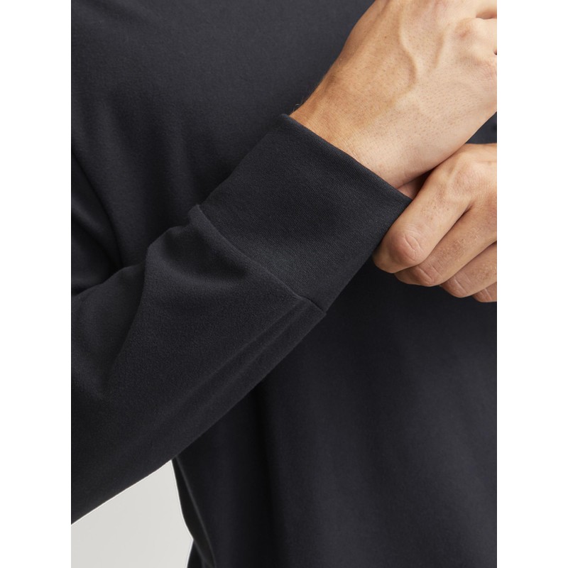 JACK & JONES Solid Lounge Top & Bottom Set-Black-Small