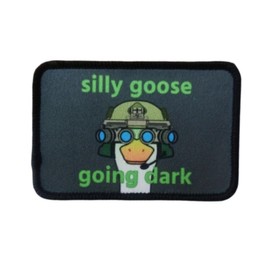 Patches Funny 'Silly Goose Going Dark' Patch with Embroidery, Tactical Military Patch, Patch for Tactical Clothing, Backpack, Baseball Cap, Uniform