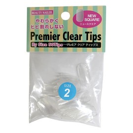 ビューティーネイラー ネイルチップ プレミアクリアティップス バイサイズ ニュースクエア P9NC-2