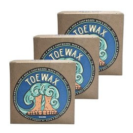 TOEWAX Surf Wax | Surfboard Surfing Accessories Surfing Wax - Warm (69°F/20°C Above) [Pack of 3]