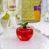 ZEERSHEE Crystal Red Apple Figurine Hand Blown Glass Ornaments Crystal