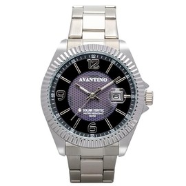 Clefer AV-AM403-BKS Analog Men's Solar Avantino Silver Wristwatch