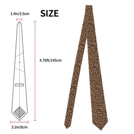 DORKEIXIA Leopard Print Animal Print Men'S Novelty Tie Necktie Neckties For Mens Wedding Party Work Casual Holiday Party Gifts