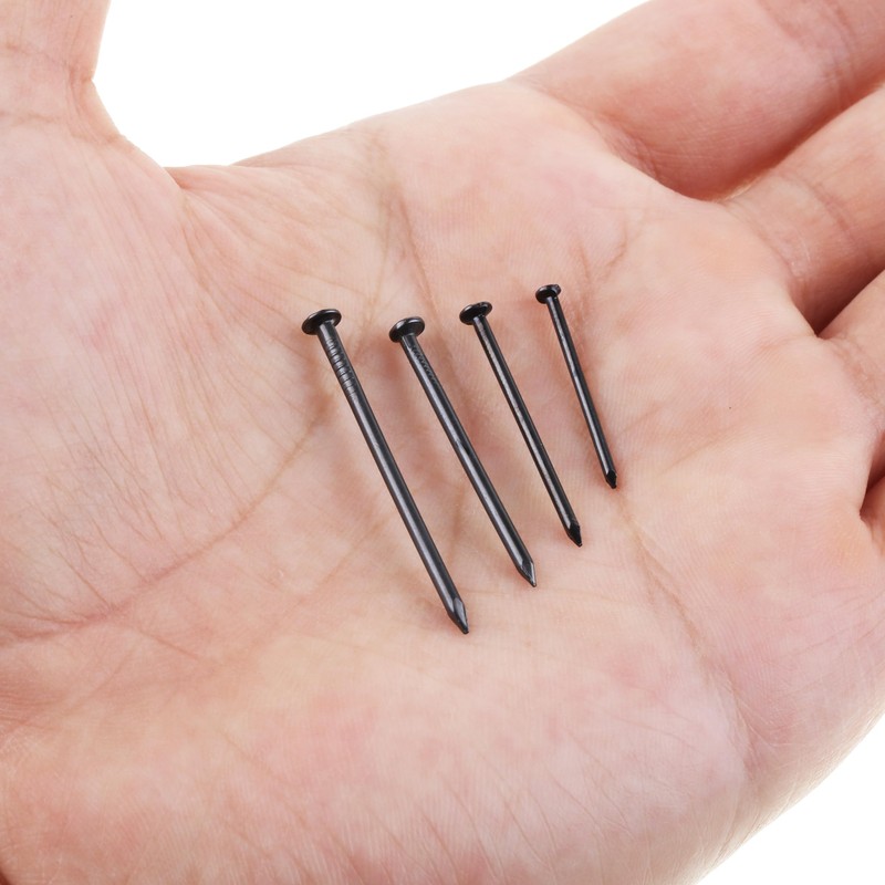 Mr. Pen- Nail Assortment Kit, 1200 Pcs, 4 Sizes, Black,