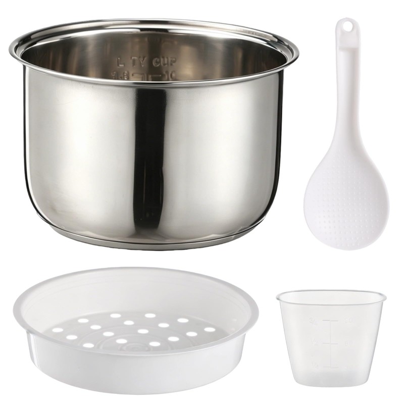 Rice Cooker Replacement Pot, 304 Stainless Steel Inner Pot for