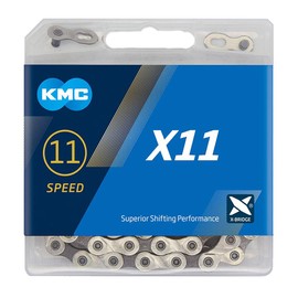 KMC Unisex's X11 11 Speed Chain, Silver/Grey, 114 Links