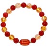 Xfoxstal Feng Shui Bracelet Citrine Stretch Agate Carving Sutra Beads