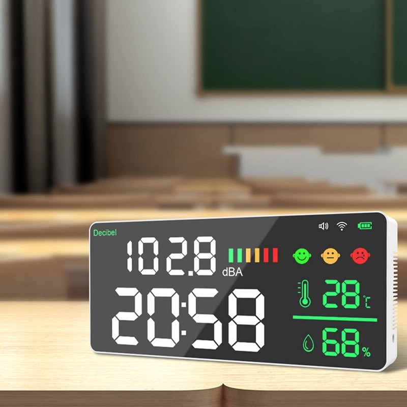 4-in-1 Decibel Meter - WiFi Wall Mounted Sound Level Meter