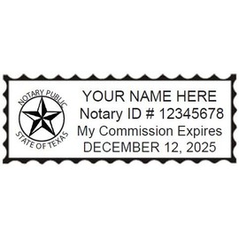 Hubco Pink S-844 Self Inking Notary Stamp - Texas