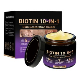 Crema Reparadora De La Piel Con Biotina 10 En 1, Elimina Las