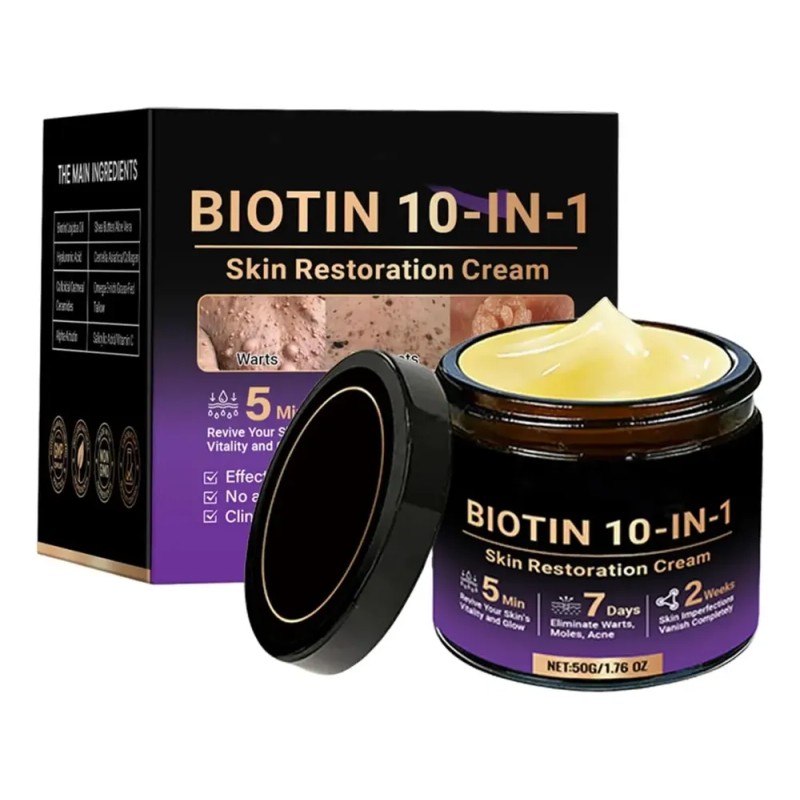 Crema Reparadora De La Piel Con Biotina 10 En 1,