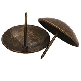 Wuuycoky Round Large-headed Nail 25mm Diameter Head Color Antique Brass Pack of 30