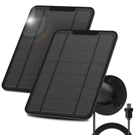 6W Solar Panel Compatible with All-New Blink Outdoor 4 (4th Gen) Camera, IP65 Waterproof Solar Panel for New Blink Outdoor Camera 4th Gen with 13.1ft Cable, 360°Adjustable Secure Wall Mount -2Pack