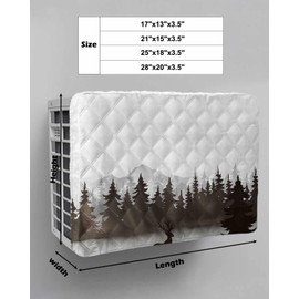 Falaniique Dear Forest Indoor Air Conditioner Cover for Window Units, Double Insulation Adjustable Waterproof Indoor AC Cover with Elastic Straps Modern Geometric Abstract Tree 25'' x 18'' x 3.5''